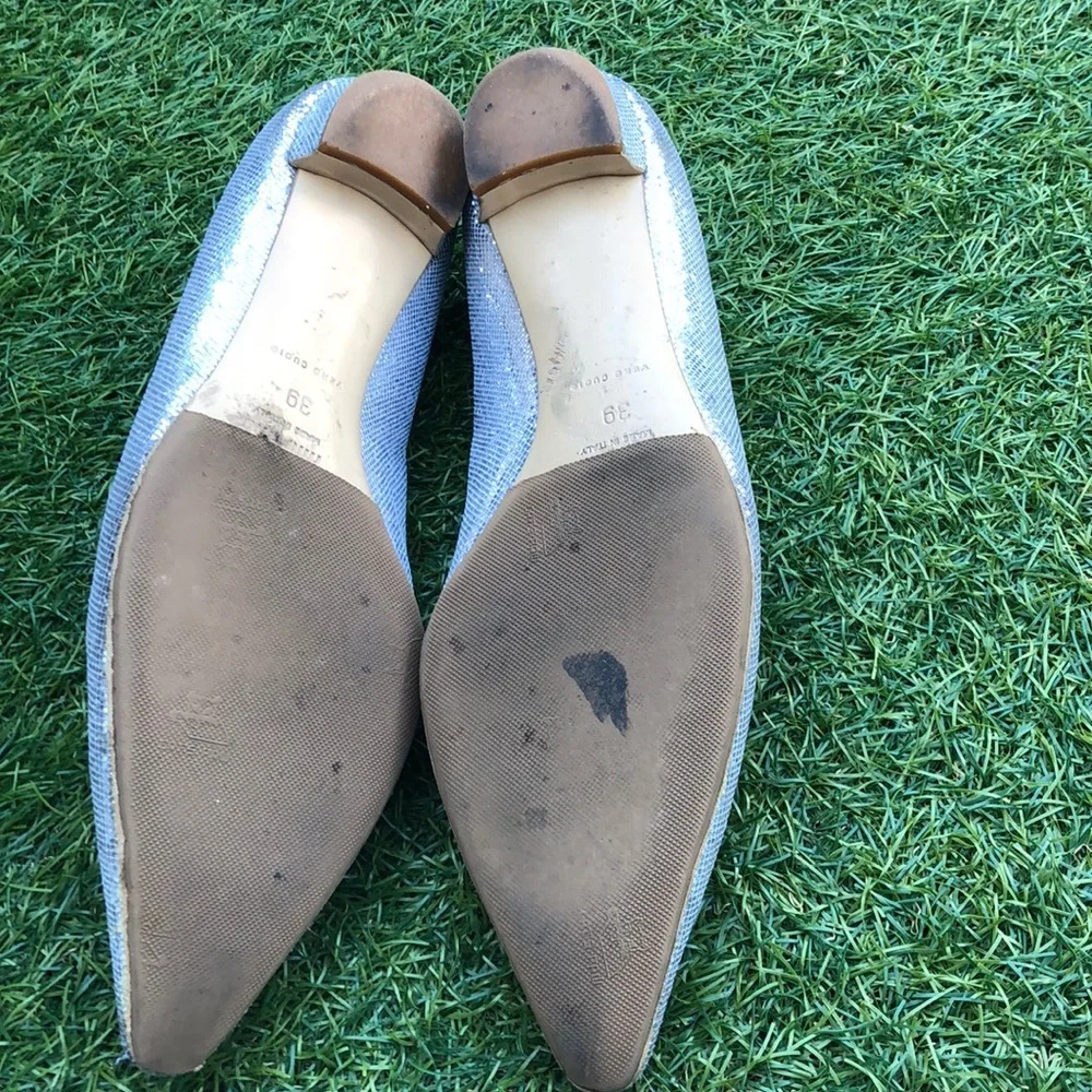 Miu Miu silver glitter flats size 39 or 9